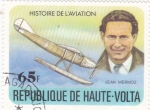 Stamps Burkina Faso -  hISTORIA DE LA AVIACIÓN-Jean Mermoz