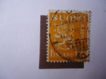 Stamps Finland -  Escudo de Armas- León Heráldico