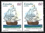 Stamps Spain -  Barcos de época - Navío El Catalán siglo XVIII