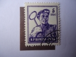 Stamps : Europe : Romania :  Trabajador Siderúrgico