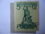 Stamps Poland -  Sirena - Monumento en Varsovia (Obra del Escultor:Luise Nitschowa)