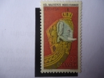 Stamps Denmark -  Proa de Barco Decorada con Cabeza de Elefante-Museo Naval Danés - Modelo de Majestad.
