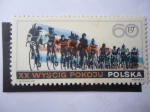 Stamps Poland -  20°carrera en Bicicleta por la Paz 1967 - Varsovia - Berlín - Praga 