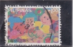 Sellos de Asia - Filipinas -  DIBUJOS- navidad-88