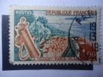 Stamps France -  Municipio Le Touquet-Departamento del Paso de Calais-Canal de la Mancha