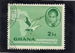 Sellos del Mundo : Africa : Ghana : Conmemoracion de la Independencia