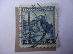 Stamps Czechoslovakia -  Castillo de Orlik - Bohemia