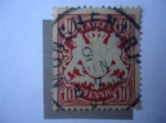 Stamps Germany -  Escudo de Arma de Baviera (Bayern) - Leones rampantes de Oro