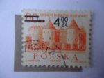 Stamps Poland -  Barbacana, Castillo Gótico Renacentista - 700° Aniversario de Varsovia.