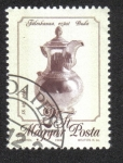 Stamps Hungary -  Plata y hierro fundido, Cafetera, Buda, del siglo XVIII