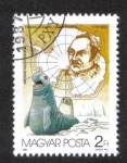 Stamps Hungary -  Exploradores del Artíco, Fabian von Bellingshausen, elefante marino del sur (Mirounga)