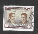 Stamps : America : Chile :  C220A - 150º Aniversario del 1º Gobierno Nacional