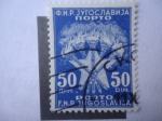 Stamps Yugoslavia -  Antorchas y Estrellas - F.N.R. Jugoslavija - Porto.