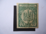 Stamps : Europe : Ukraine :  Trident- Stamps- Money