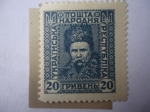 Stamps : Europe : Ukraine :  Tarás Shevchenko (1814-1861) Pintor y Poeta.