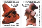 Stamps Honduras -  Instrumentos musicales autóctonos mesoamericanos