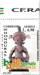 Stamps : America : Honduras :  L Aniv. Banco Occidente. Cerámica maya 