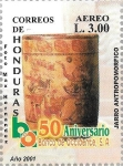 Stamps Honduras -  L Aniv. Banco Occidente. Cerámica maya 