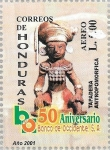 Sellos de America - Honduras -  L Aniv. Banco Occidente. Cerámica maya 