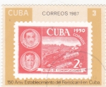 Stamps Cuba -  150 ANIV. ESTABLECIMIENTO DEL FERROCARRIL EN CUBA 