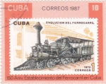 Stamps Cuba -  150 ANIV. ESTABLECIMIENTO DEL FERROCARRIL EN CUBA 