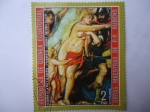 Stamps Equatorial Guinea -  Alegoría de la Paz y la Guerra (Fragmento) de Peter Paul Rubens