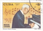 Stamps Cuba -  MÚSICO CUBANO- ANTONIO MARÍA ROMEU 