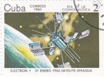 Stamps Cuba -  AERONAUTICA- SATELITE JIMAGUA 