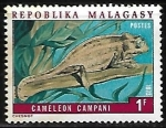 Stamps Madagascar -  Camaleon campani