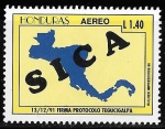 Sellos del Mundo : America : Honduras : 3º Aniversario del sistema centroamericano de integración