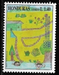 Stamps : America : Honduras :  60º aniversario del plan internacional y 20 del plan nacional