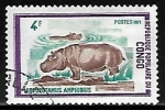 Sellos del Mundo : Africa : Rep�blica_del_Congo : Hipopótamo 