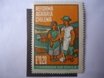 Stamps Chile -  Reforma Agraria de Chile - Pareja de Agricultores Chileños.