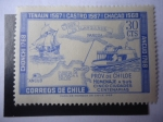 Stamps Chile -  Provincia de CHiloe - Homenaje a sus Cinco Ciudades centenarias: Chonchi(1768), Tenaun(1567) Castro(