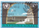 Stamps : America : ONU :  PANORÁMICA PALACIO DE LAS NACIONES GINEBRA 