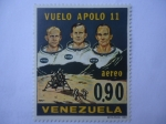 Stamps Venezuela -  Vuelo Apolo 11- Astronautas: Neil A. Armstrong, Edwin E. Edwin (Jr.) Michael Collins - Paisaje Lunar