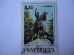 Stamps Venezuela -  Monumento a Simón Bolívar - Madrid - Monumento en Madrid