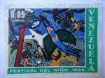 Stamps Venezuela -  Festival del Niño 1969 - Día del Niño- Arte Infantil. 