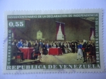 Sellos de America - Venezuela -  Sesquicentenario de la  Declaración de Independencia, 5 de Julio 1811 al 1961 - Firma de la Independ
