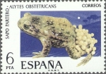Stamps Spain -  ESPAÑA 1975 2275 Sello Nuevo V Fauna Hispánica Sapo Partero Alytes Obstetricans