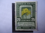 Stamps Venezuela -  Araguaney-Tabebuia Chrysantha Árbol Nacional de Venezuela - Pro Defensa de la Flora Venezuela