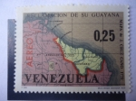 Stamps Venezuela -  Reclamación de su Guayana - Mapa del Español, Juan de la Cruz Cano (1734-1790)
