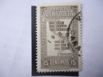 Stamps Venezuela -  Mapa y Cuadro de Población - 8° Censo Nacional y de las Américas.
