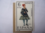 Stamps Spain -  Ed: 1772 - Provincia de Badajoz - Trajes regionales - (N°6)