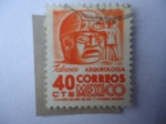 Stamps Mexico -  Tabasco - Cabeza de Piedra - Arqueología 