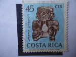 Stamps Costa Rica -  Idolo Maya en cluclilla - Arte Antiguo-Arqueología.