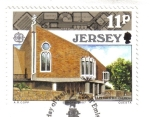 Sellos del Mundo : Europa : Reino_Unido : Europa (C.E.P.T.) 1987 - Arquitectura moderna, Iglesia Católica Romana St Mary and St Peters   