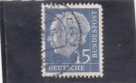 Stamps Germany -  presidente Theodor Heuss