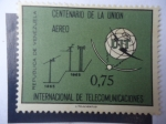 Stamps Venezuela -  Centenario de la Unión Internacional de Telecomunicaciones (1865-1965) Símbolo de la UIT