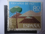 Stamps Spain -  Ed:1581 - XXV Años de Paz - Repoblación Forestal